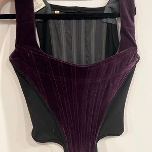 Gorgeous 1990 Vivienne Westwood corset top in perfect condition in deep purple